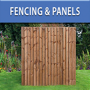 Wooden Fencing Panels, Concrete Gravel Boards Posts